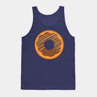 Chocolate Frosting Orange Donut Tank Top